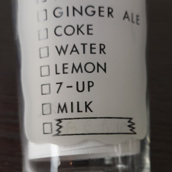 VTG Federal Glass Highball Cocktail Fancy Couple Drink List 5" Set Frosted Back - Picture 7 of 7